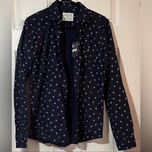 Primark Navy Blue Long Sleeve Dress Shirt